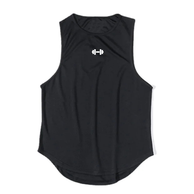 Summer DIY Brand Gym Tank Top Men Mesh Quick Dry Bodybuilding Sleeveless Shirt Fitness Singlets Basketball Clothing Muscle Vest