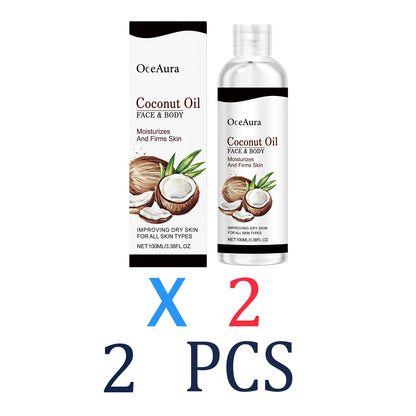 Coconut Oil Body Oil for Dry Skin 100ml Moisturizing Skin Treatment Natural Hydration for Face & Body Winter Skincare Non-Greasy