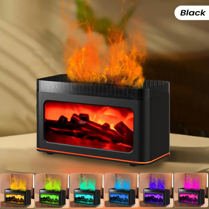 1PC USB Powered Mini Fireplace Aroma Diffuser also An Air humidifier with Colorful Ligh Effects Perfect For Home Humidification