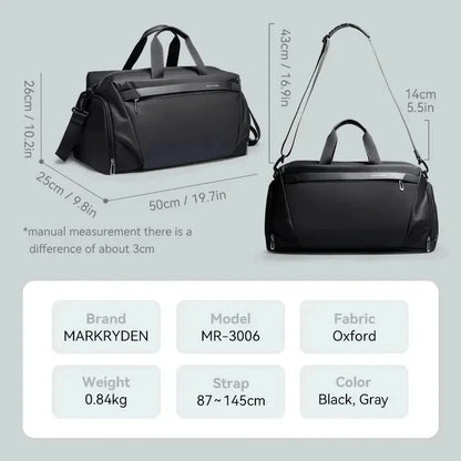 Mark Ryden  One Shoulder Cross Body Travel Bag Luggage Bag High-Capacity Sports Fitness Bag Fashion