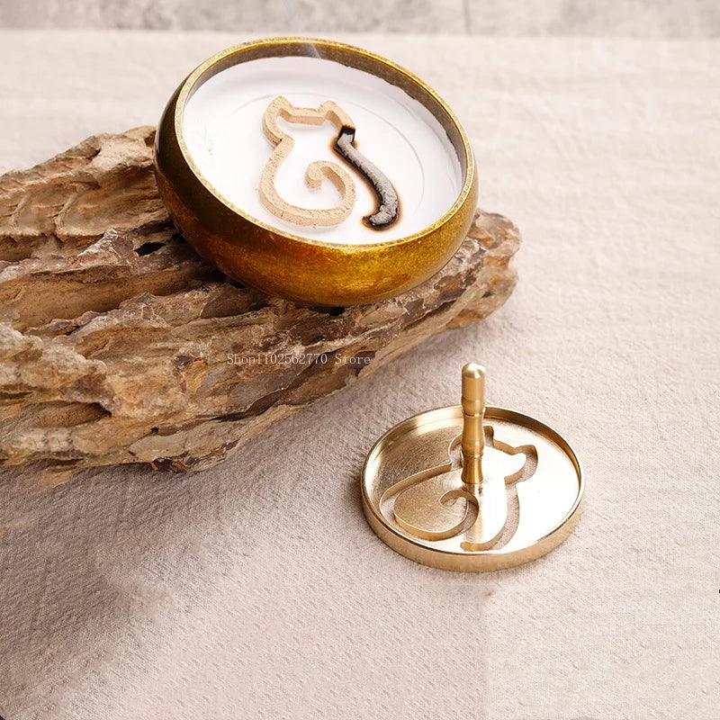 Pure Copper Incense Seal Incense Products Tools DIY Household Indoor Play Incense Tuo Incense Ash Incense Mold Supplies Entry