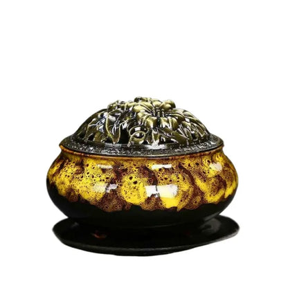 Ceramic Incense Burner Household Incense Kiln Ceramic Incense Burner Sandalwood Box Incense Diffuser Ceramic Incense Burner