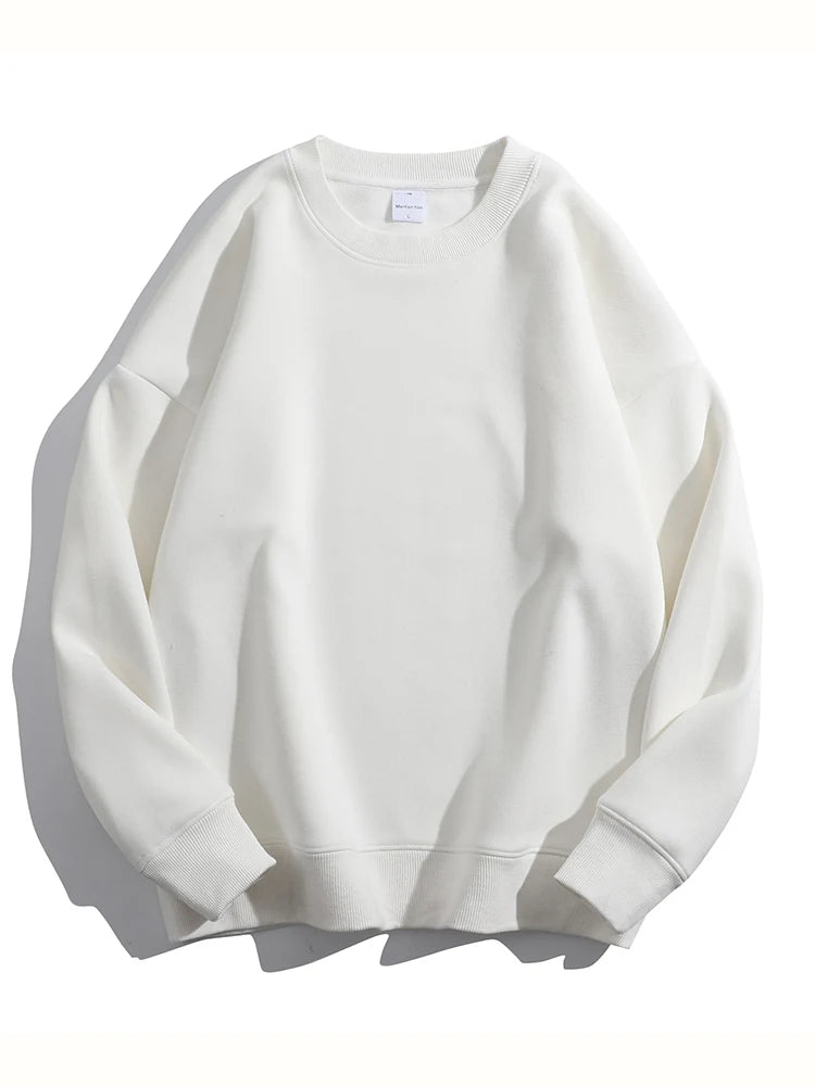 Soft Fleece Sweatshirt Women Sport Winter Clothes Warm Blue Round Neck Loose Pullovers Oversized Women Velvet Sweatshirt Black