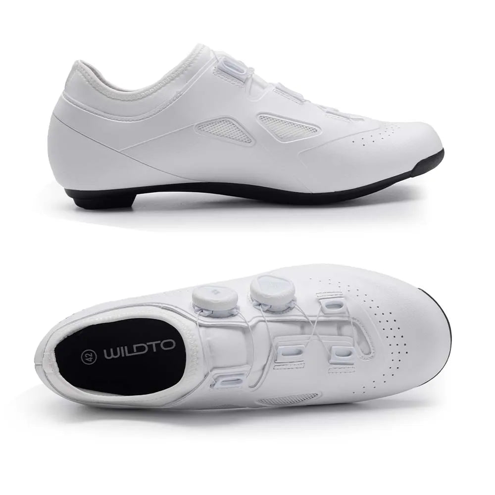 WILDTO Glass Fiber Cycling Shoes Outdoor Hardness9 Wear Resistant Road Riding Sneakers Unisex Adjustable Pro Racing Bicyle Shoes