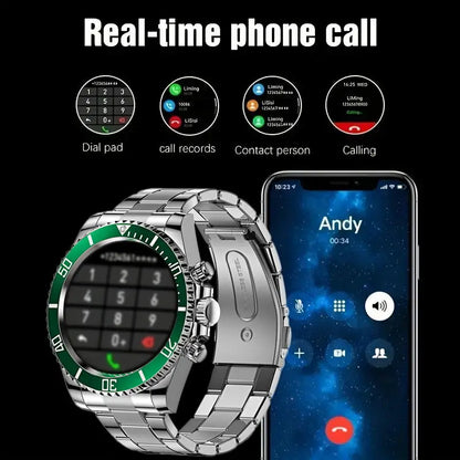 Aiweile AW12 Smartwatch Smart Watch Man High-End Fitness Tracker Sport Business Bluetooth Call 1.3 Inch Steel Play Music Clock