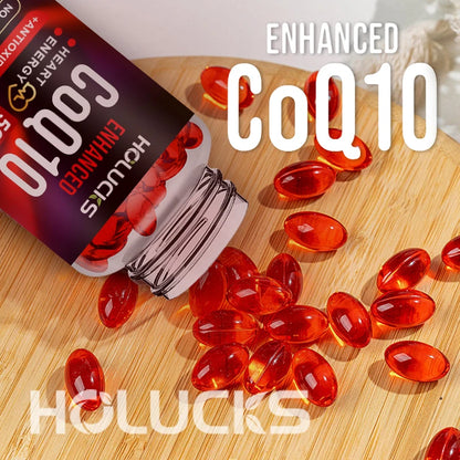 Coenzyme Q10 Supplement, for Heart & Cardiovascular Health, Blood Pressure Balance, Support Energy Brain Function