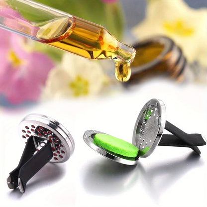 Car Diffusers, 1 PC car air vent diffuser clip (does not include fragrance chemicals) with 10 PCS pads，car AC vent interior