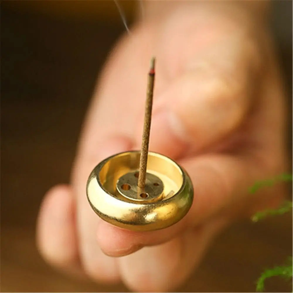 New Cones Censer Sandalwood Coil Base Copper Incense Holder Incense Sticks Burner Home Decoration Mini Accessories