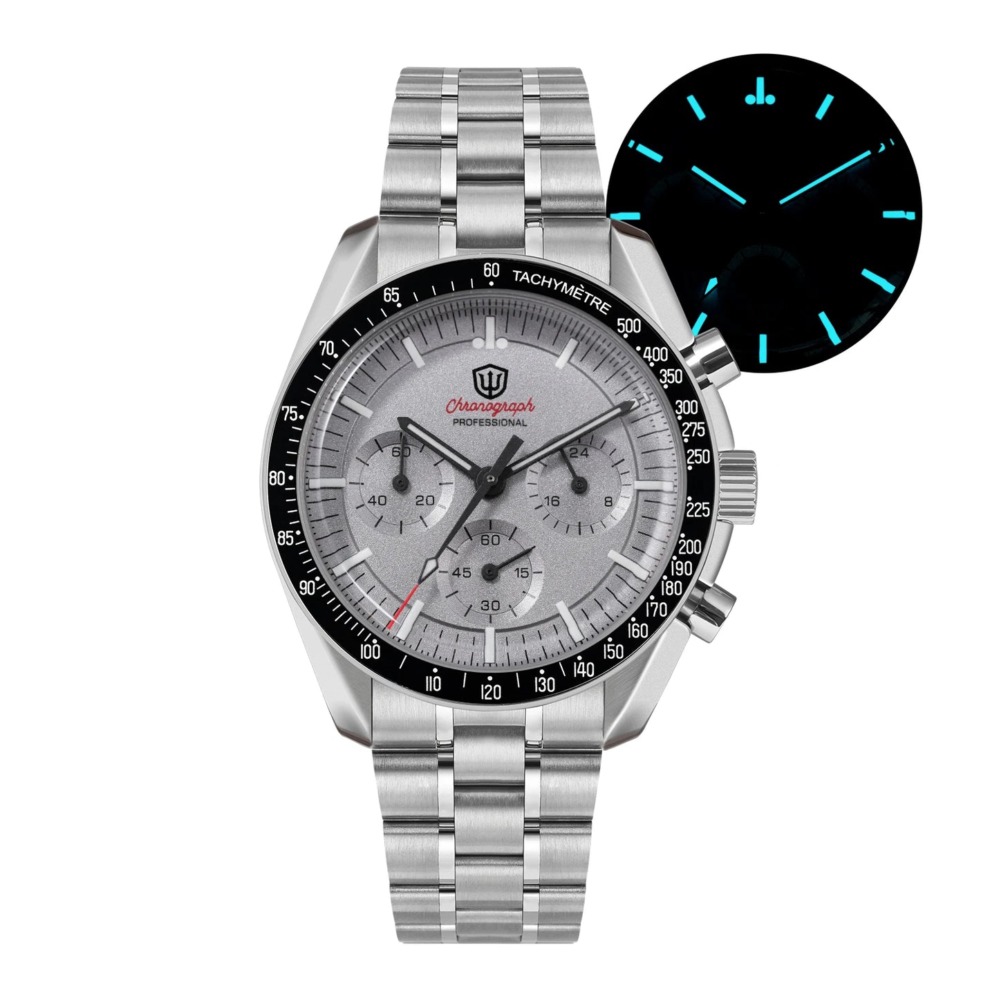 New Mechanical Quartz Watches VK63 Chronograph Sports Watches Bubble Sapphire Ar Waterproof Luminous Watches