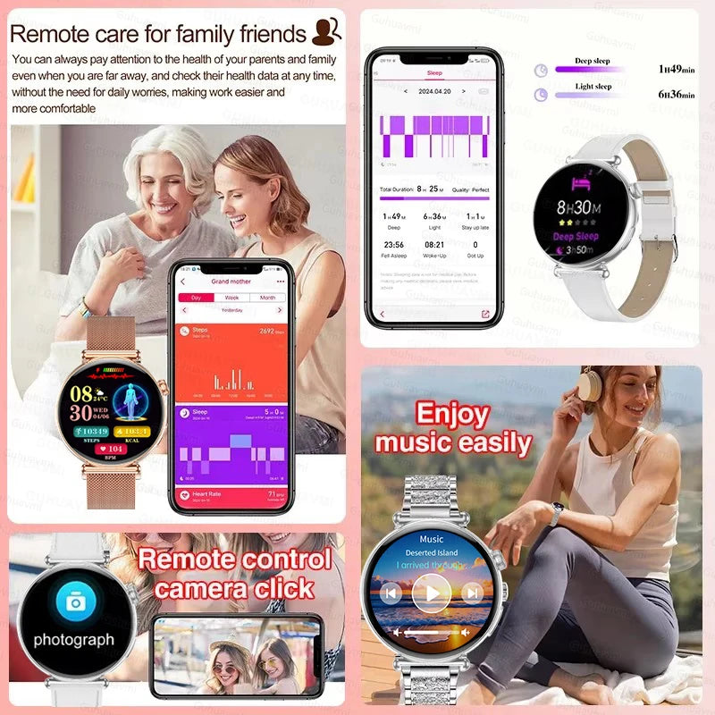 New Smart Watch For Women Gift Full Touch Screen Sports Fitness Watches Bluetooth Calls Digital Female health Smartwatch Ladies