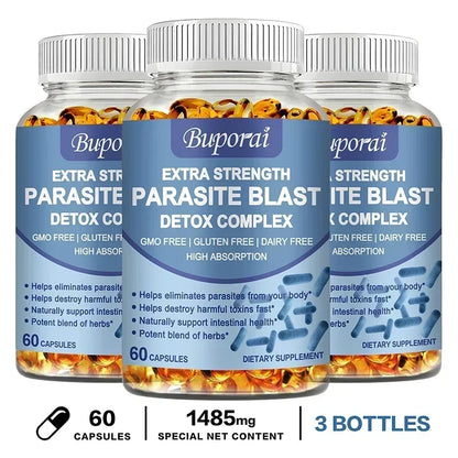 Parasite Blast Detox Complex - Eliminate Parasites, Promote Digestion, Cleanse & Detoxification, Supports Intestinal Health