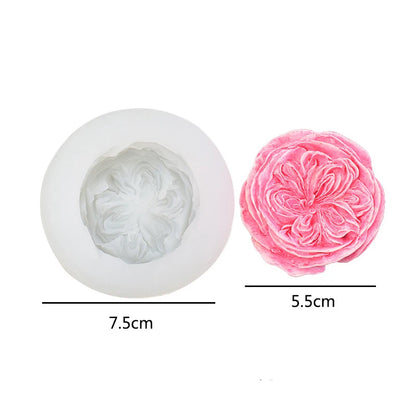 Rose Flower Aromatherapy Wax Ornament Silicone Mold DIY Gypsum Plaster Car Decoration Molds Candle Resin Mould