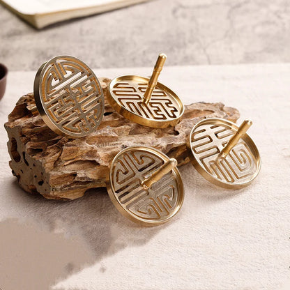 Pure Copper Incense Seal Incense Products Tools DIY Household Indoor Play Incense Tuo Incense Ash Incense Mold Supplies Entry