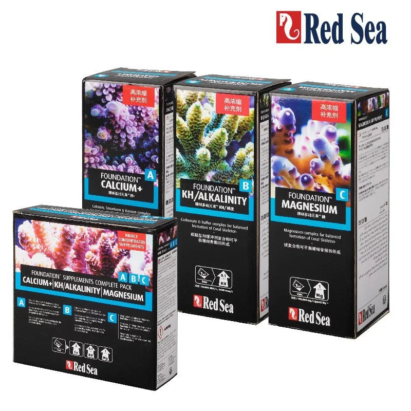 RedSea Coral Reef Essential Elements-Calcium Magnesium KH Strontium Iron Supplement for SPS/LPS-Aquarium Trace Minerals Additive