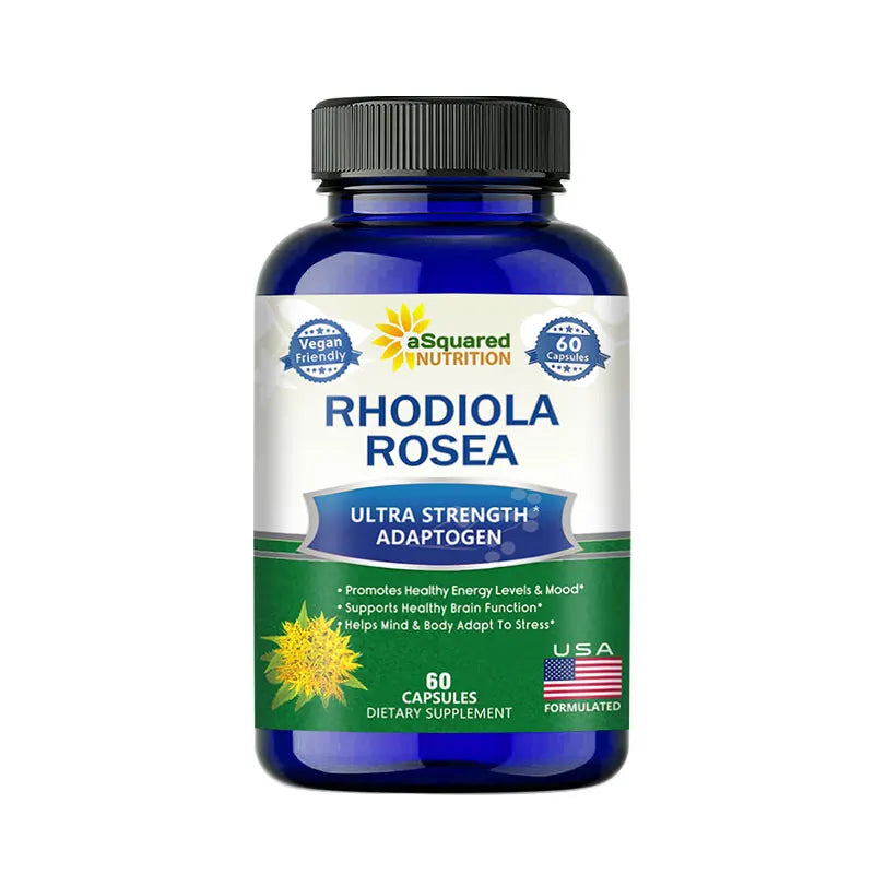 Rhodiola Rosea with Black Pepper Supplement - Confront Stress, Improves Mood, Increases Focus & Energy, Supports Brain Function