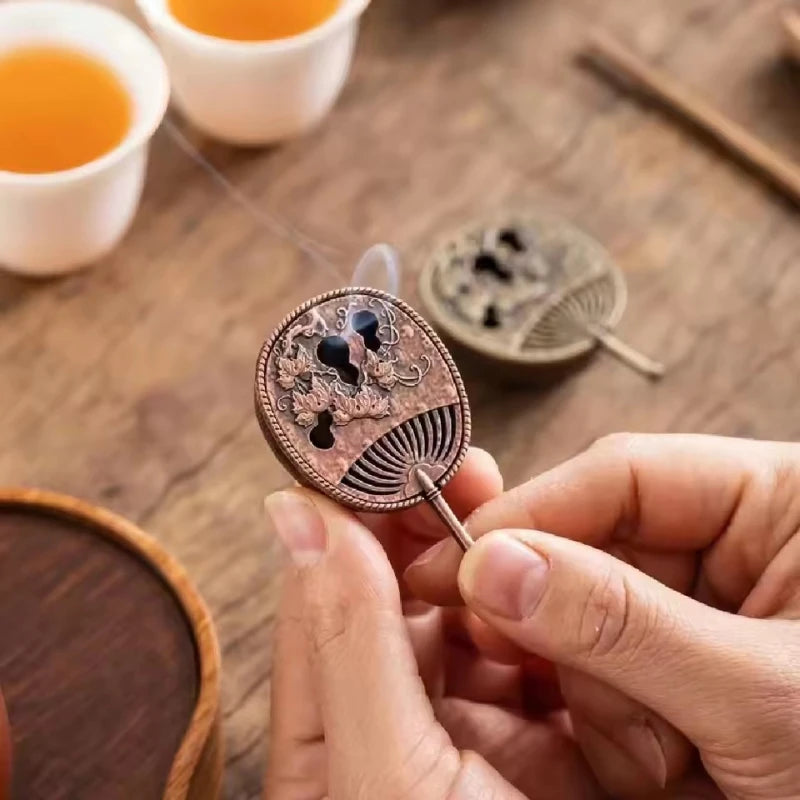 Mini Buddhist Utensils Incense Burner Lotus Incense Censer,Family Tea Room Incense Burner Office Home Decoration
