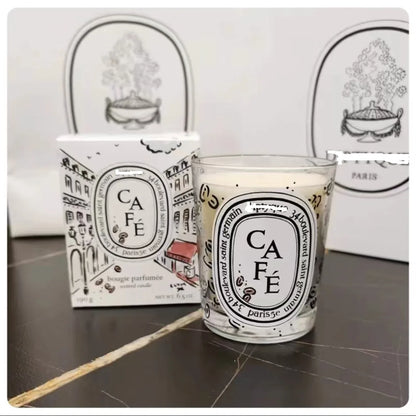 190g Aromatherapy Candle City Limited Edition Pure Natural Plant Essential Oil Scented Candle Cafe Chantilly Christmas Home Gift