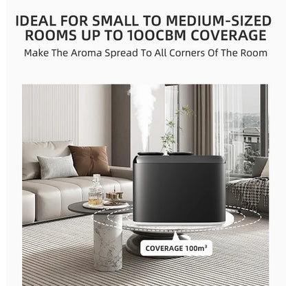 Rechargeable Aroma Diffuser Bluetooth Waterless Essential Oil Diffuser Home Freshener Device Double Head Aromatherapy Diffuser