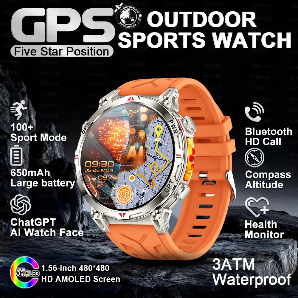 2026 New Ultra 650mAh Battery Smart Watch Built in GPS Compass 10ATM Waterproof Sports tracker Outdoors Military Smartwatches