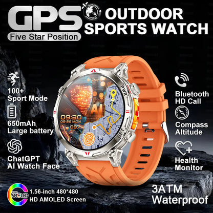 2026 New Ultra 650mAh Battery Smart Watch Built in GPS Compass 10ATM Waterproof Sports tracker Outdoors Military Smartwatches