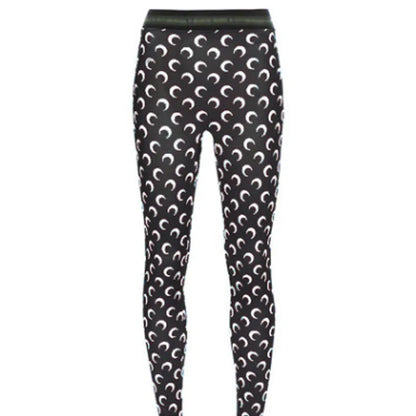 Moon Print Sports Leggings Trousers Elastic Slimming Casual Wear Outdoor Indoor ular Long Pants Thin Material Fem