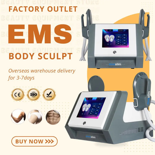 MYOslim EMS Body Building Machine RF Fat Removal 2 Handles Muscle Sculpting Body Muscle Stimulation for Fitness And Wellness