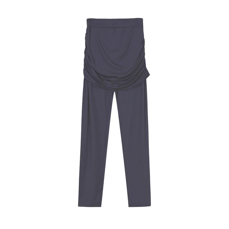 Pack hip side pleated skirt fake two-piece leggings women culottes leggings