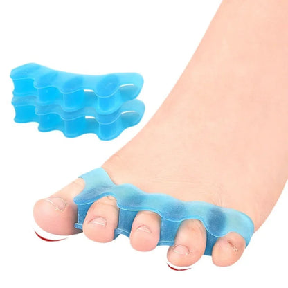 1Pair Silicone Toe Separator Hallux Valgus Corrector Bunion Orthotics Protector Pain Relief Forefoot Pad Sock Foot Care Pedicure