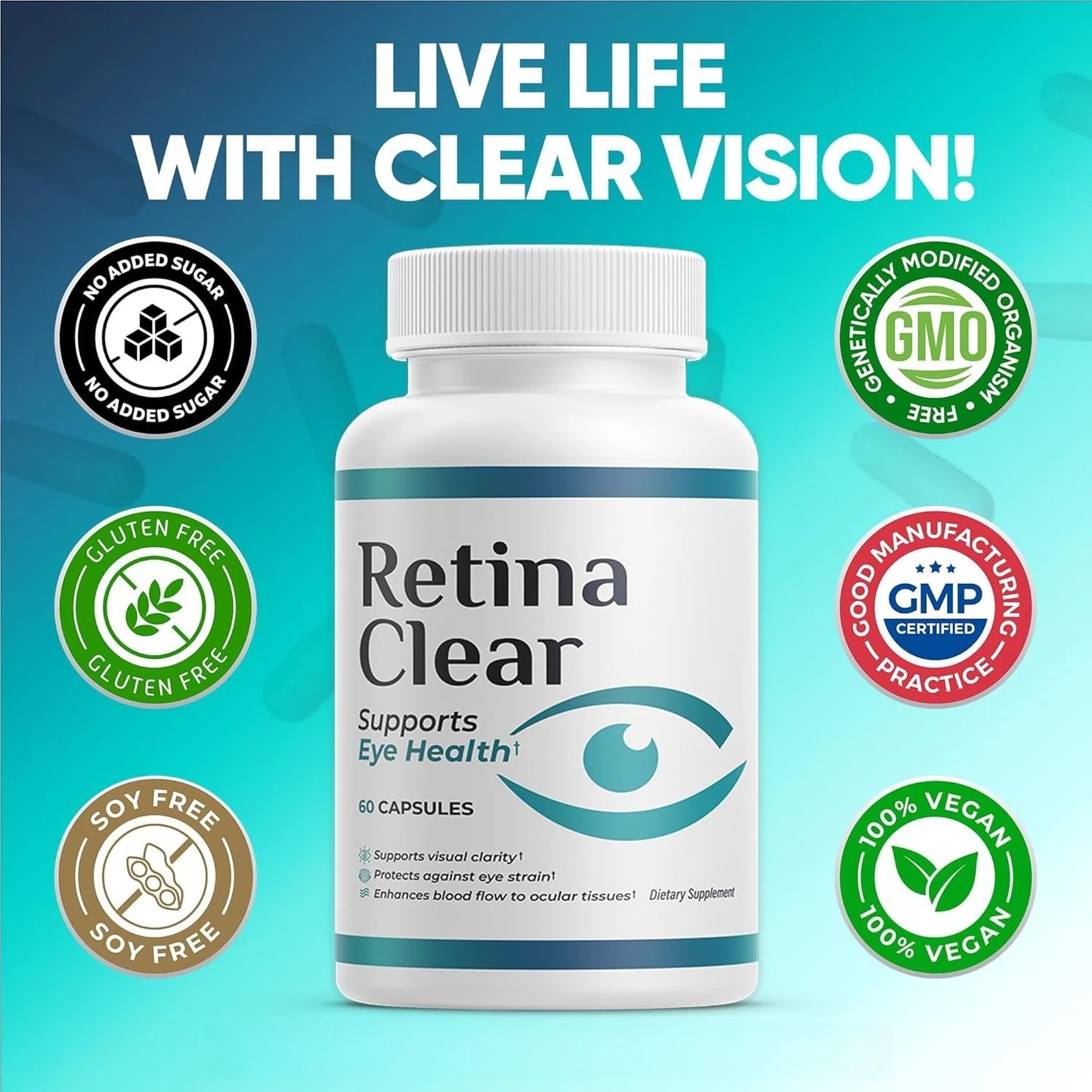 Vision Supplement – Eye Health Formula with Lutein, Zeaxanthin, Quercetin & Vitamin,Supports Visual Clarity,Eye Fatigue Relief