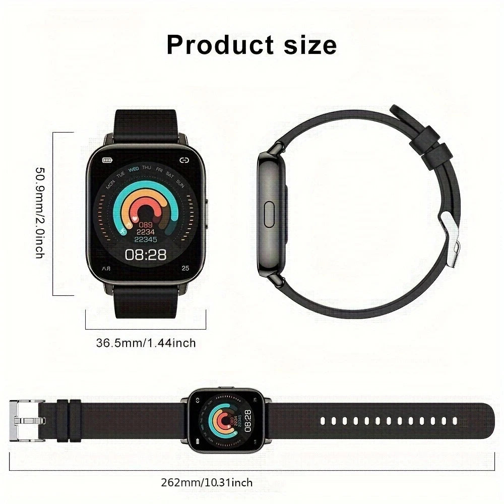 P66 Smart Watch 1.85" | 100+ Sport Modes | IP68 Waterproof Ultra Thin | Fitness Activity Tracker for iOS Android