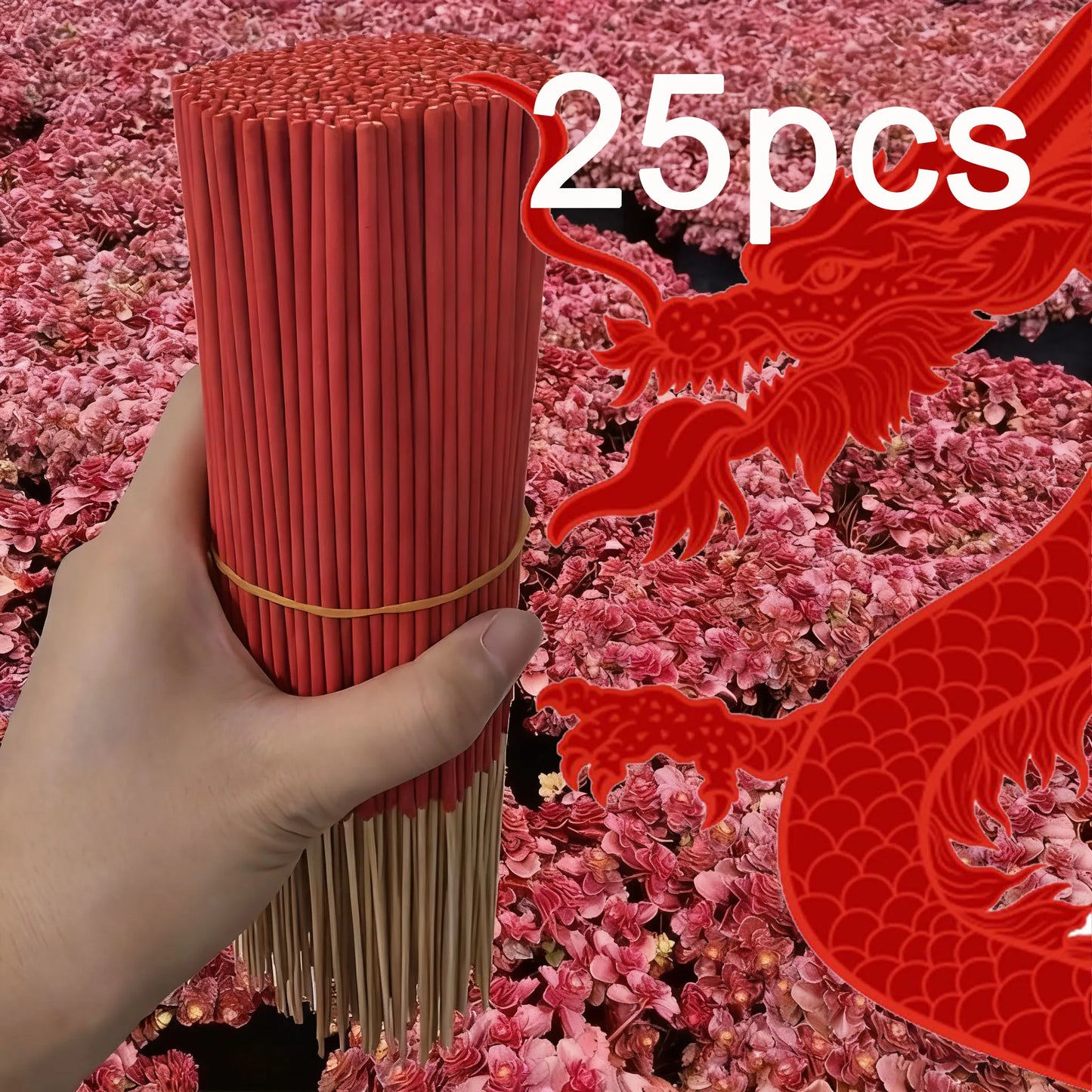 Red Dragon Blood Incense Sticks, 25/105/205/405/705 Sticks, Natural Four-Season Dragon Blood High Quality, Suitable for Home Air Purification, Relaxing Fragrance, Yoga, Office, Tea Room - Perfect for Halloween, Christmas, Eas
