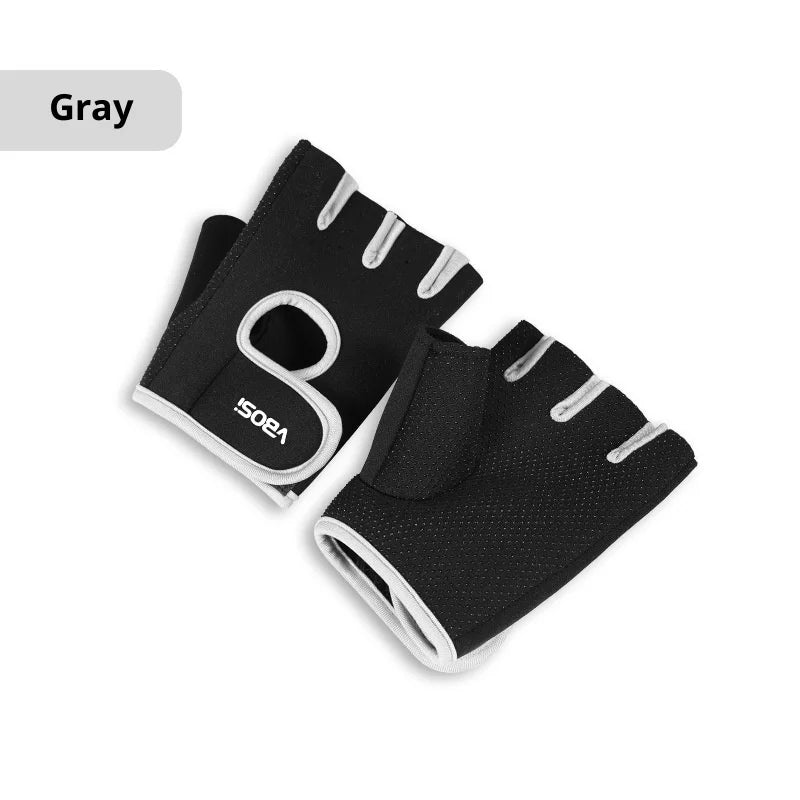 Women Half Finger Gym Gloves Anti-Slip Breathable Fitness Weight Lifting Sports Cycling Workout Protective Training Hand Gloves