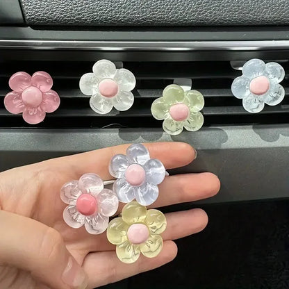 Cute Flower Aromatherapy Clips 6PCS - Car Air Outlet Perfume Freshener Interior Decoration