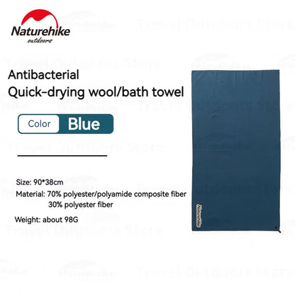 Naturehike Quick Dry Towel Body Hair Face Towels for Bath Beach Fitness Gym Sports Tourist Velvet Sided Composite Fibre Cloth