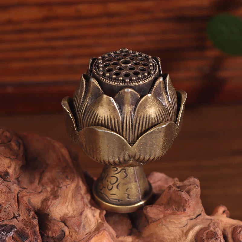 Brass Incense Burner,Metal Aromatherapy Holder,Unscented,Ideal For Yoga Meditation,Bedroom Ambiance,Home Decor