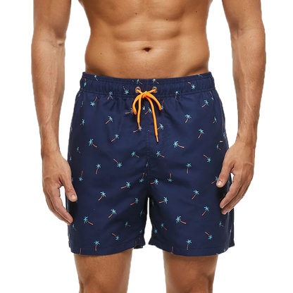 DATIFER Men's Sports Short Beachwear New Style Polyester Printing Fitness Beach Pants Surfing Swimming Trunks Bathing Swimwear