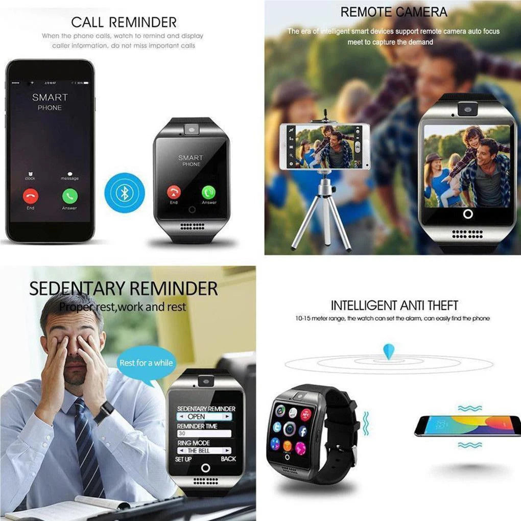 Bluetooth-Compatible Touch Screen Smart Watch Digital Fitness Device With Camera Sport Pedometer Watches Smartwatches