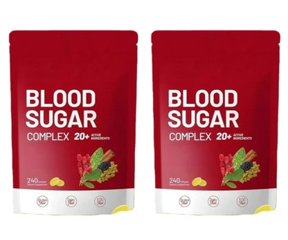 Blood Sugar Complex Supplement Advanced Formula with 20 Herbs and Vitamins Daily Health Support 240 Softgels Per Bag Vegan