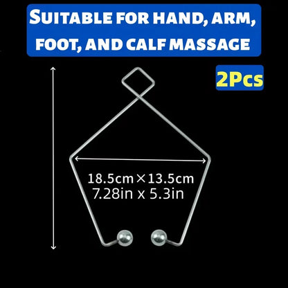 2pcs Meridian Massage Clips Stainless Steel Acupoint Stimulation Massager Muscle Relaxation Clip For Waist Back Leg Hand