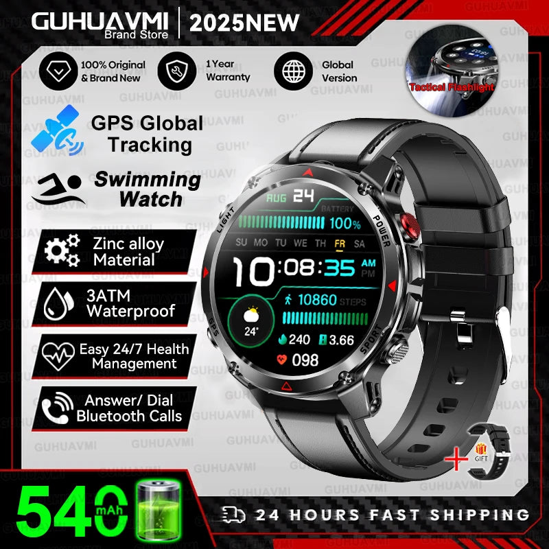 2025 New Women's Fashion Sports Smart Watch Built in GPS 3ATM Waterproof Bluetooth Call Health Monitoring Smartwatches For Women