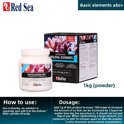 RedSea Coral Reef Essential Elements-Calcium Magnesium KH Strontium Iron Supplement for SPS/LPS-Aquarium Trace Minerals Additive