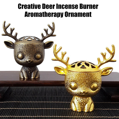 Incense Burner Auspicious Cloud Incense Burner Home Indoor Aromatherapy Ornament Creative Nordic Reindeer Incense Burner Alloy