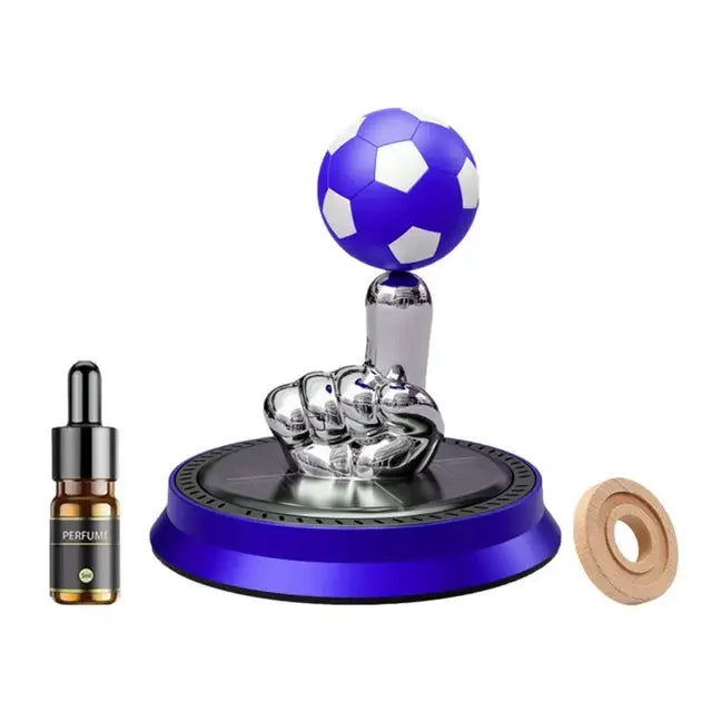 Solar Car Fragrance Finger Football Car Air Freshener Automatic Rotating Floating Ball Auto Interior Home Aromatherapy Diffuser
