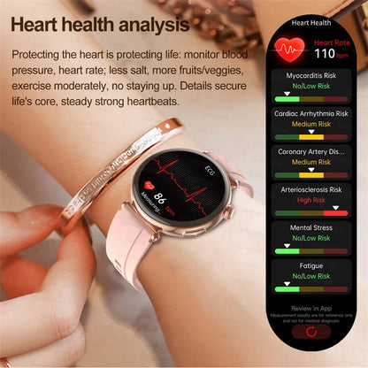 New Smart Watch For Women Gift Full Touch Screen Sports Fitness Watches Bluetooth Calls Digital Female health Smartwatch Ladies