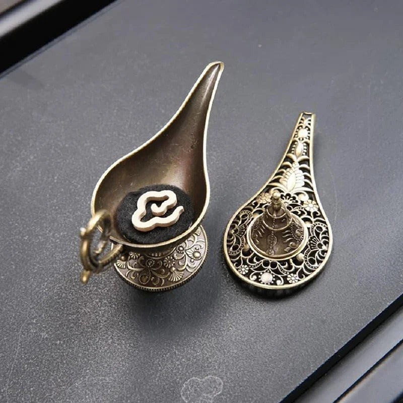 Antique Style Lamp Metal Incense Burner Scented Unscented Candle Holder Home Decor Gift Arabic Incense Burner
