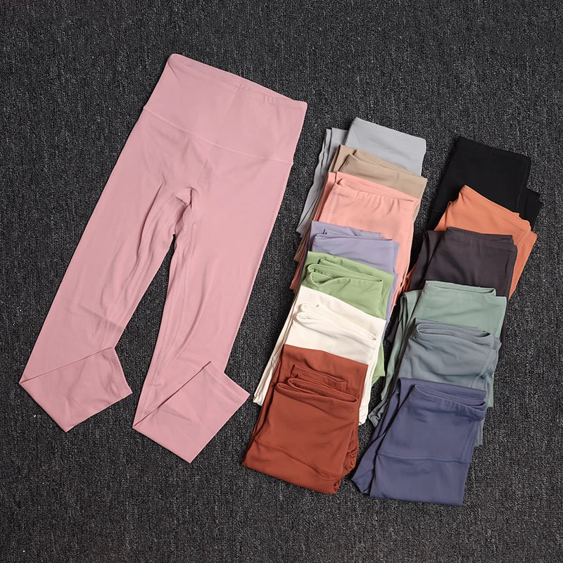 TRY TO BN Sports Leggings Yoga Women Fitness Pant High Waist Leggings Push Up Elastic Workout Running Training Tight Gym Clothes