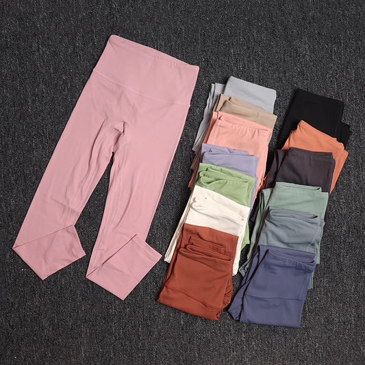 TRY TO BN Sports Leggings Yoga Women Fitness Pant High Waist Leggings Push Up Elastic Workout Running Training Tight Gym Clothes