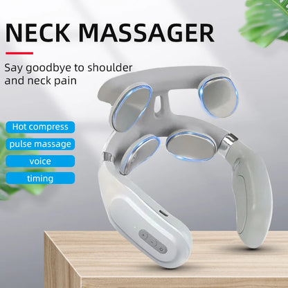 Vibrator Neck Massager Relaxation Knead Heat Travel U-shaped Pillow Car Airport Office Siesta Electric Cervical Spine Massage