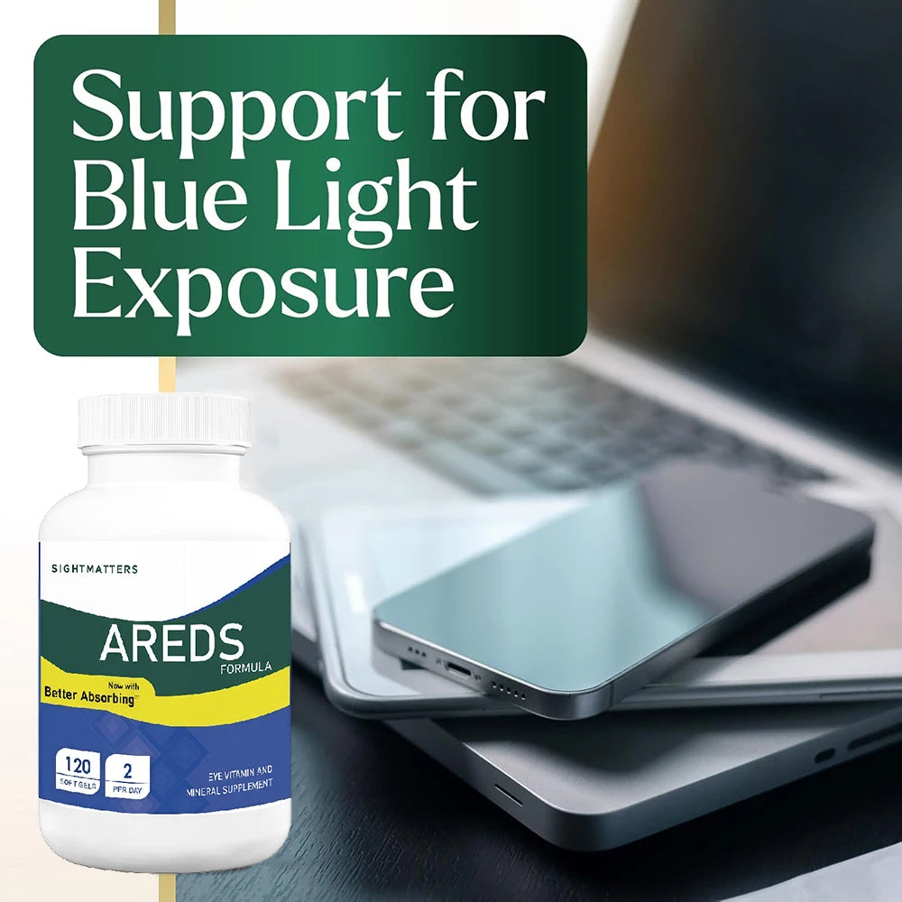 ARED Eye Vitamins for Macular Health, Lutein and Zeaxanthin Supplement with Vitamin C E Zinc Copper for Vision & Ocular Support