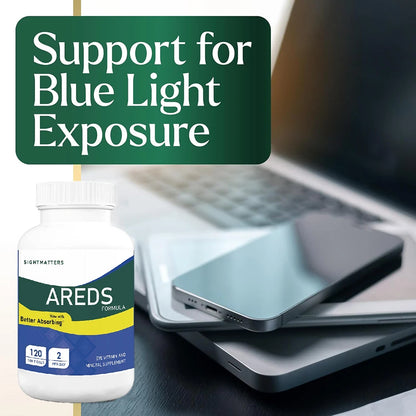 ARED Eye Vitamins for Macular Health, Lutein and Zeaxanthin Supplement with Vitamin C E Zinc Copper for Vision & Ocular Support